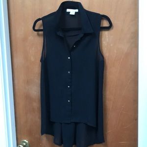 Black sheer blouse